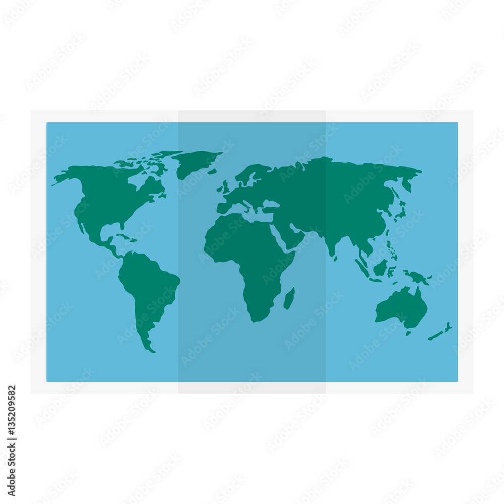 map paper guide icon vector illustration design