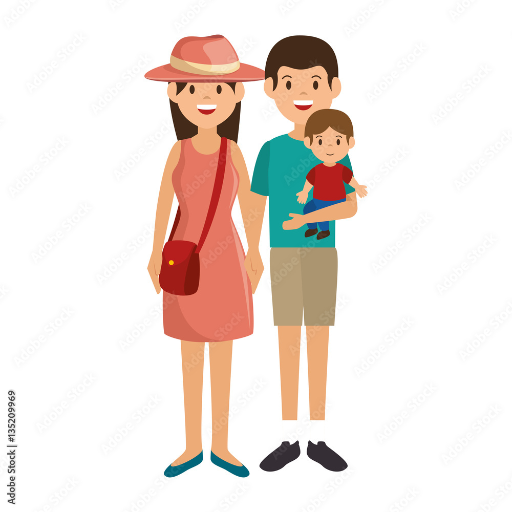 cute family member on vacations vector illustration design cute family member on vacations vector illustration design