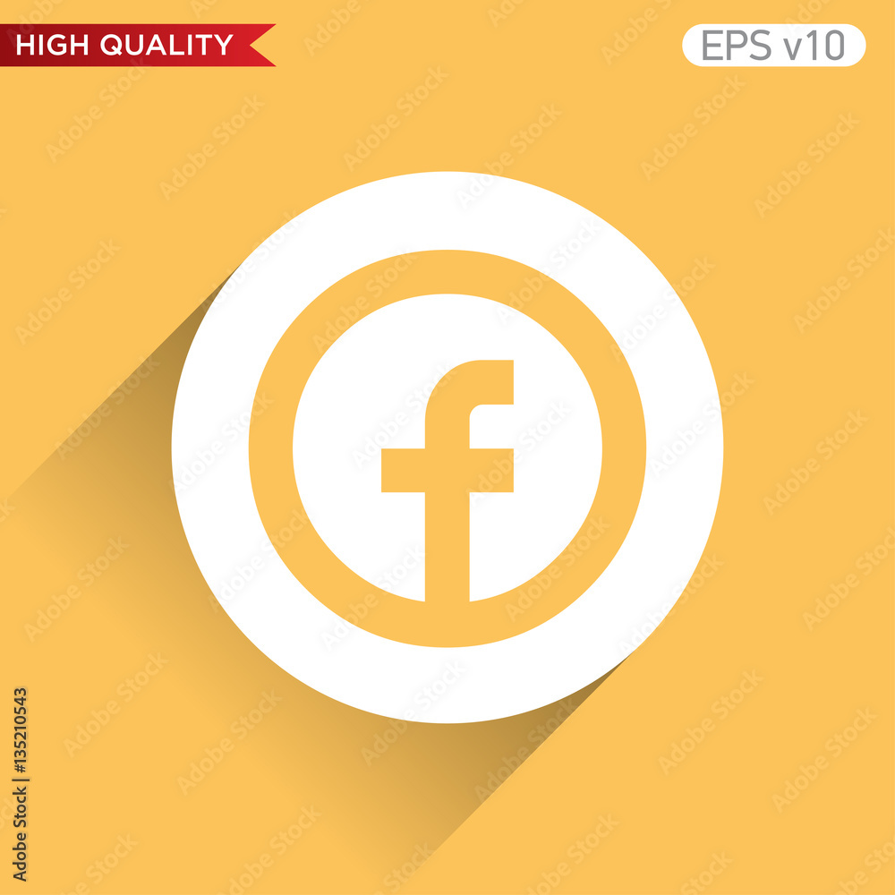 Obraz premium Colored icon or button of F letter with background