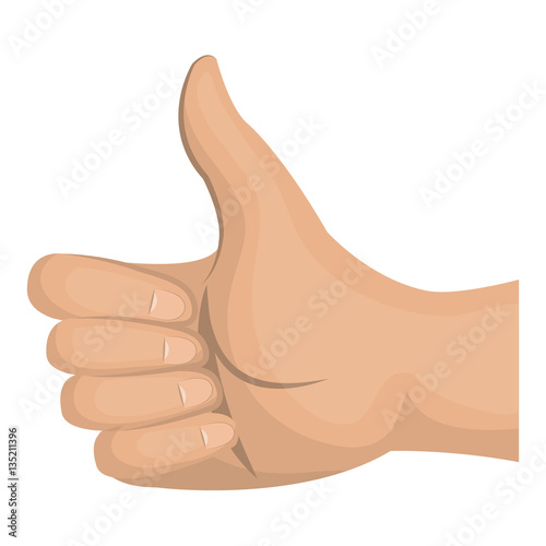 hand human like isolated icon vector illustration design