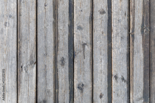 Texture of wooden planks on the floor of the old