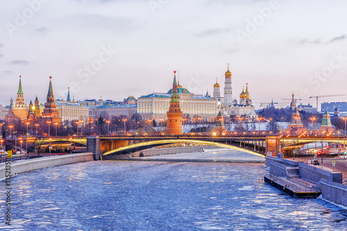 winter view of the Kremlin in Moscow