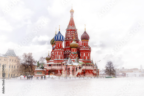Obraz na płótnie view of the St. Basil's Cathedral Moscow w salonie