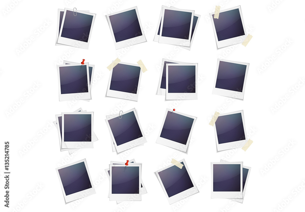 16 Instant Photo Frame Icons Stock Template | Adobe Stock