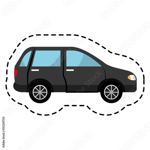 car sedan vehicle icon vector illustration design