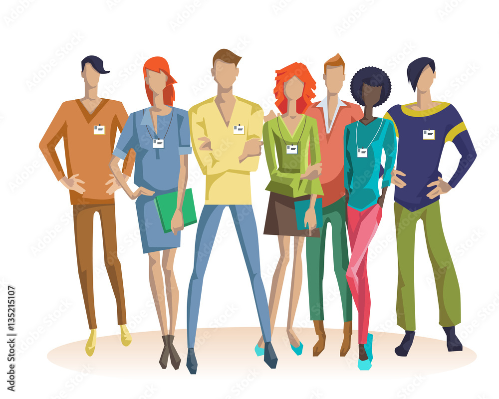 Fototapeta premium Colorful Office Team Concept