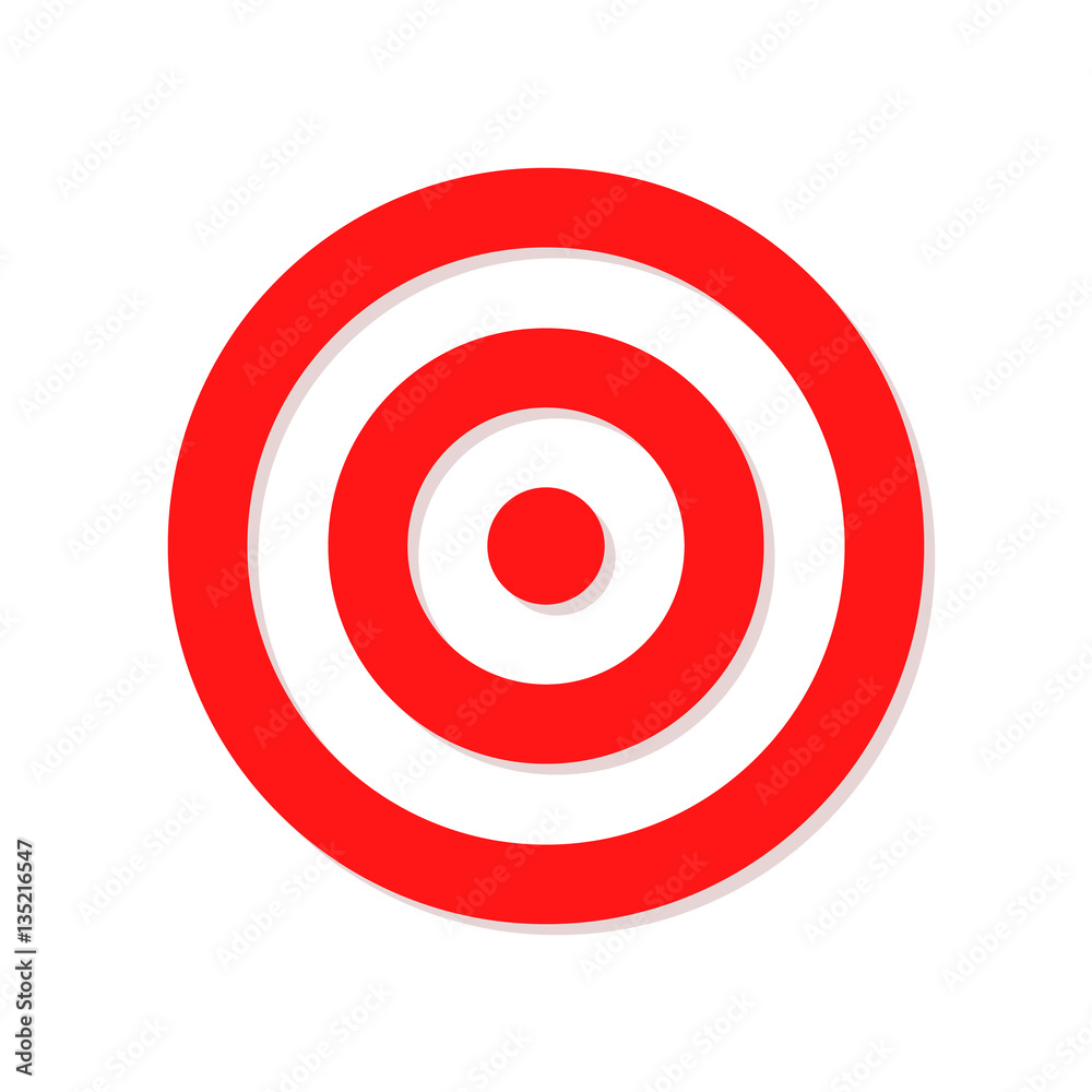 Target flat icon. Vector illustration