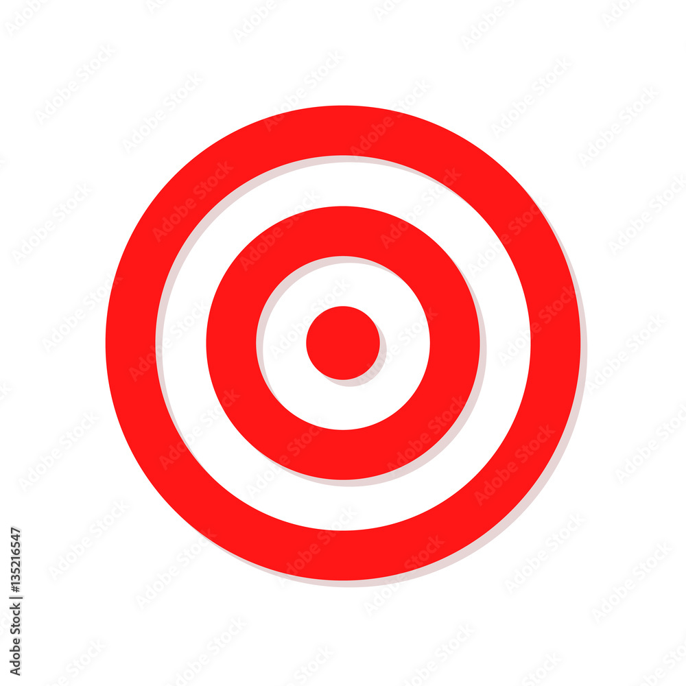 Target flat icon. Vector illustration Target flat icon. Vector illustration