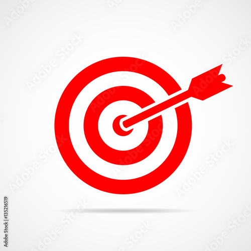 Target flat icon. Vector illustration