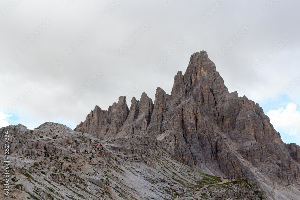 Mountain Paternkofel in Sexten Dolomites, South Tyrol, Italy