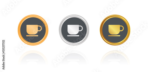 Kaffeetassen - Bronze - Silber - Gold