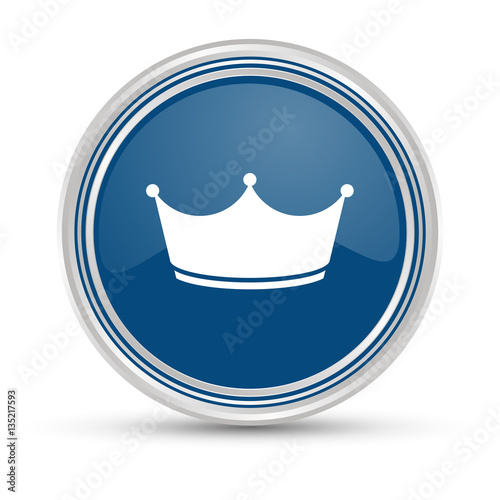 Blauer Button - Krone