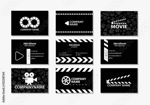 Vector set of creative business cards