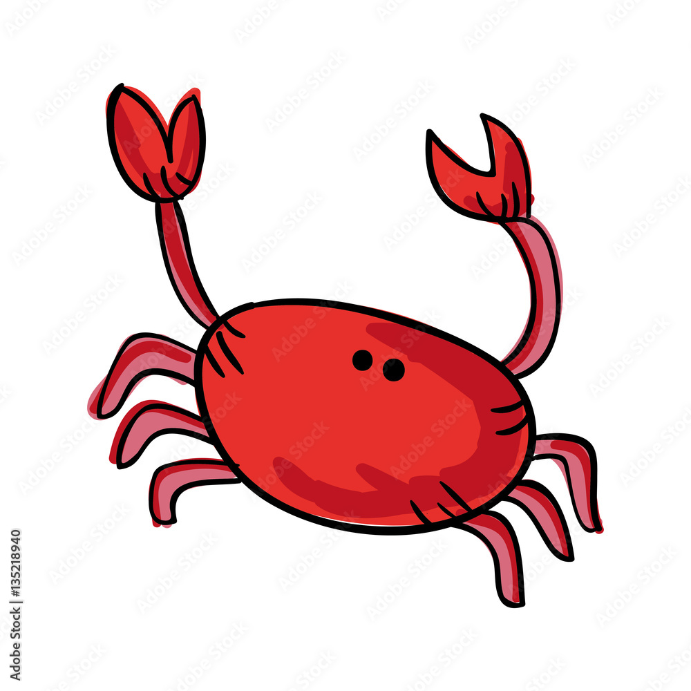 crab cartoon drawing icon vector illustration design crab cartoon drawing icon vector illustration design