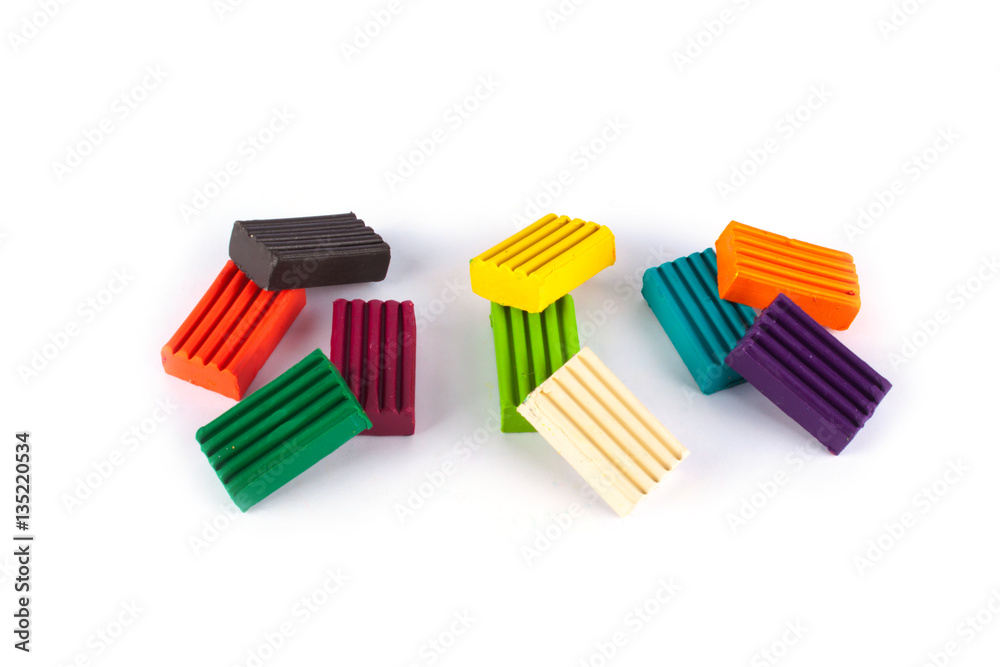 Photo children's colored plasticine Photo children's colored plasticine