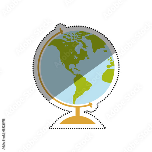 School world globe icon vector illustration graphic design