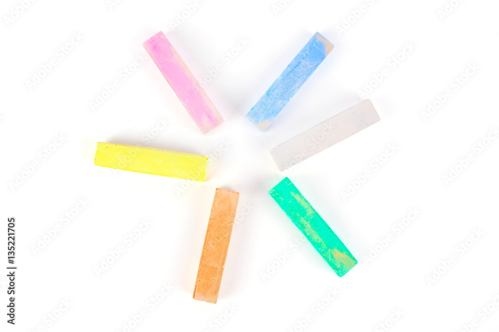 Color chalk isolated Color chalk isolated