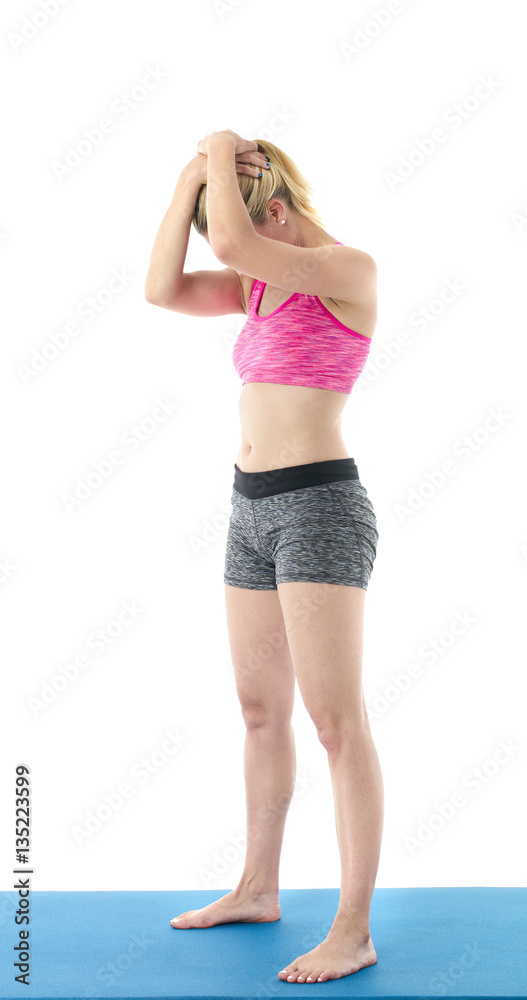 Young woman stretching Young woman stretching