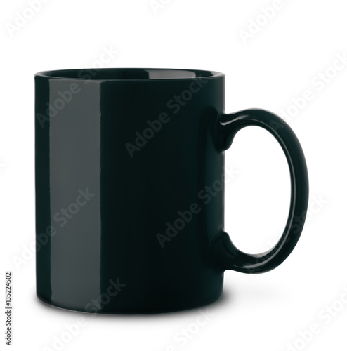 Black ceramics coffee mug