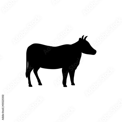 Beef meal silhouette icon vector illustration graphic design © djvstock