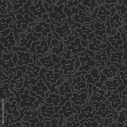 Funny popcorn seamless pattern