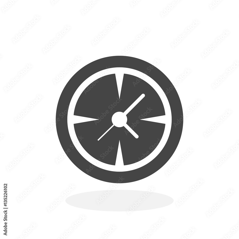 Clock Icon. Vector logo on white background Clock Icon. Vector logo on white background