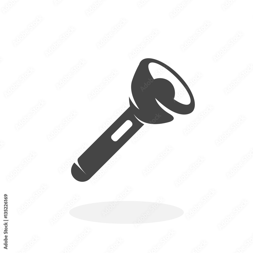 Flashlight Icon. Vector logo on white background