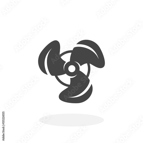 Propeller Icon. Vector fan logo on white background