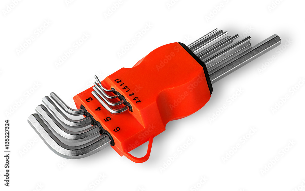Set allen wrench in holder Set allen wrench in holder