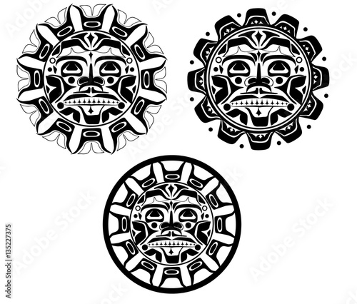 Vector illustration of the sun symbol