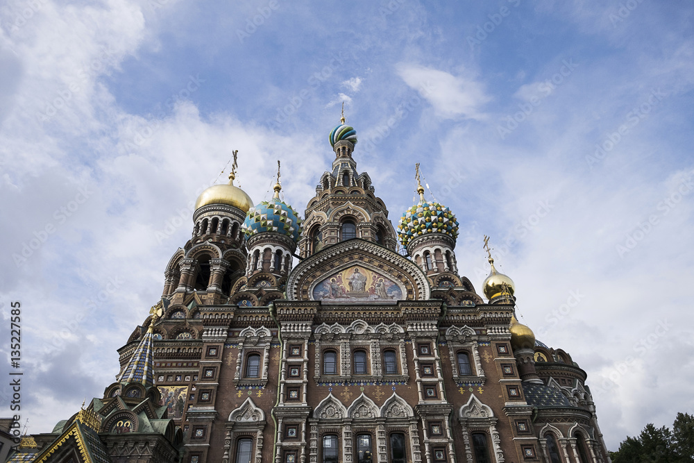 Fototapeta premium A historical Church of the Savior on Spilled Blood from saint petersburg russia