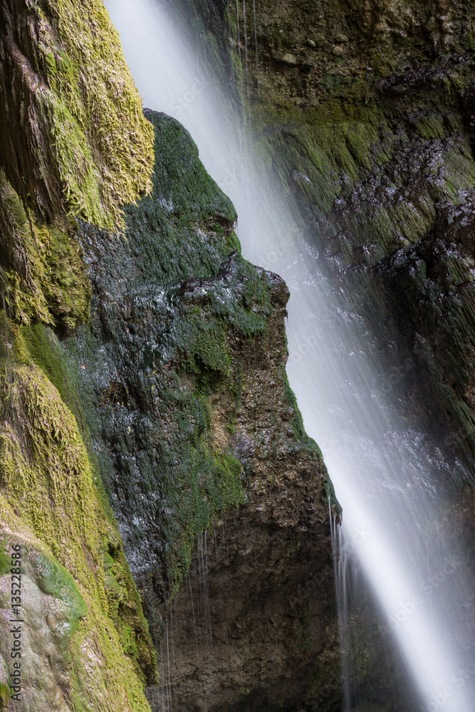 Mystical waterfall looks like a ray of light Mystical waterfall looks like a ray of light
