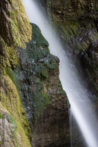 Mystical waterfall looks like a ray of light