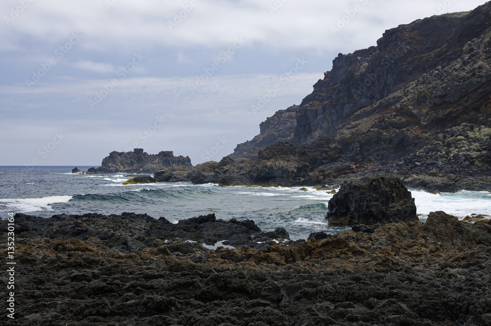 The wonderful landscape from Mirador de Isora, El Hierro island. Spain