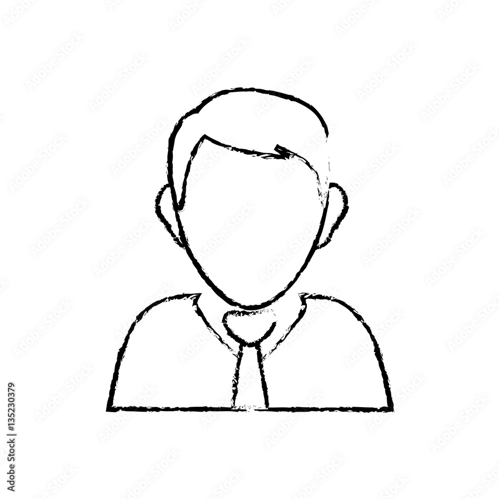 Obraz premium Businessman executive profile icon vector illustration graphic design