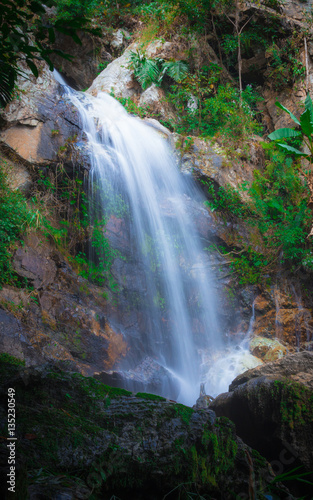 waterfall of Thailand in the jungle.