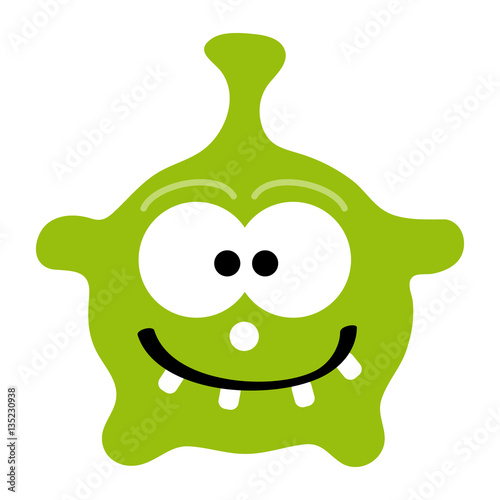 Monster bacillus on white background