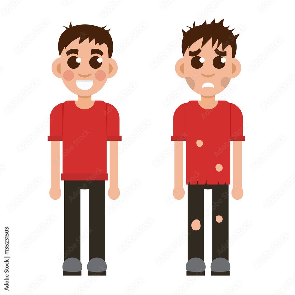 Rich and poor children