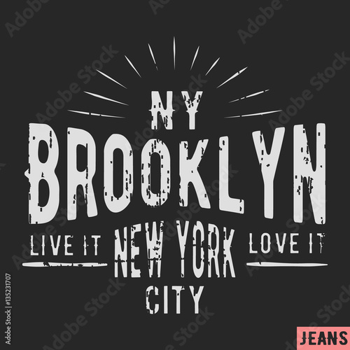 New York Brooklyn vintage stamp
