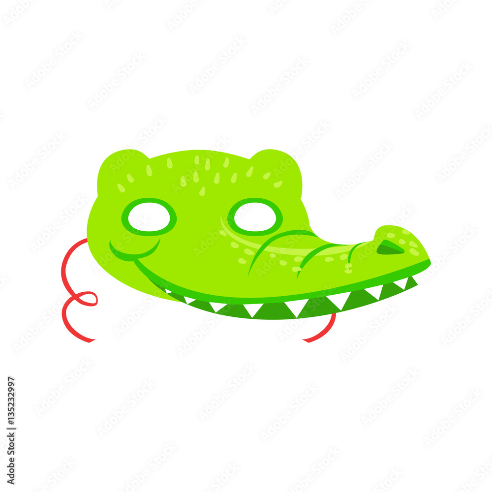 Naklejka premium Crocodile Animal Head Mask, Kids Carnival Disguise Costume Element