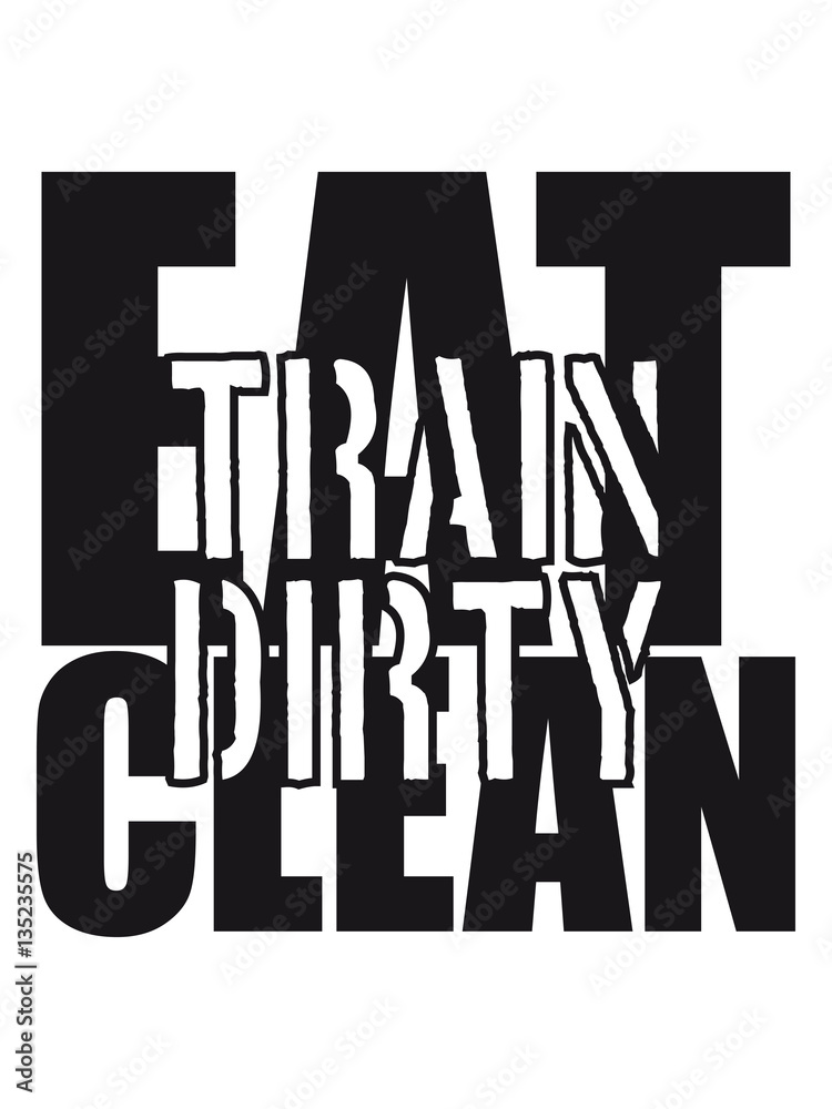 Stamp color text weight lifting clean eat muscle strong bunch weights train design clean train dirty logo Stamp color text weight lifting clean eat muscle strong bunch weights train design clean train dirty logo
