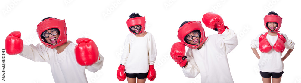 Funny boxer isolated on white Funny boxer isolated on white