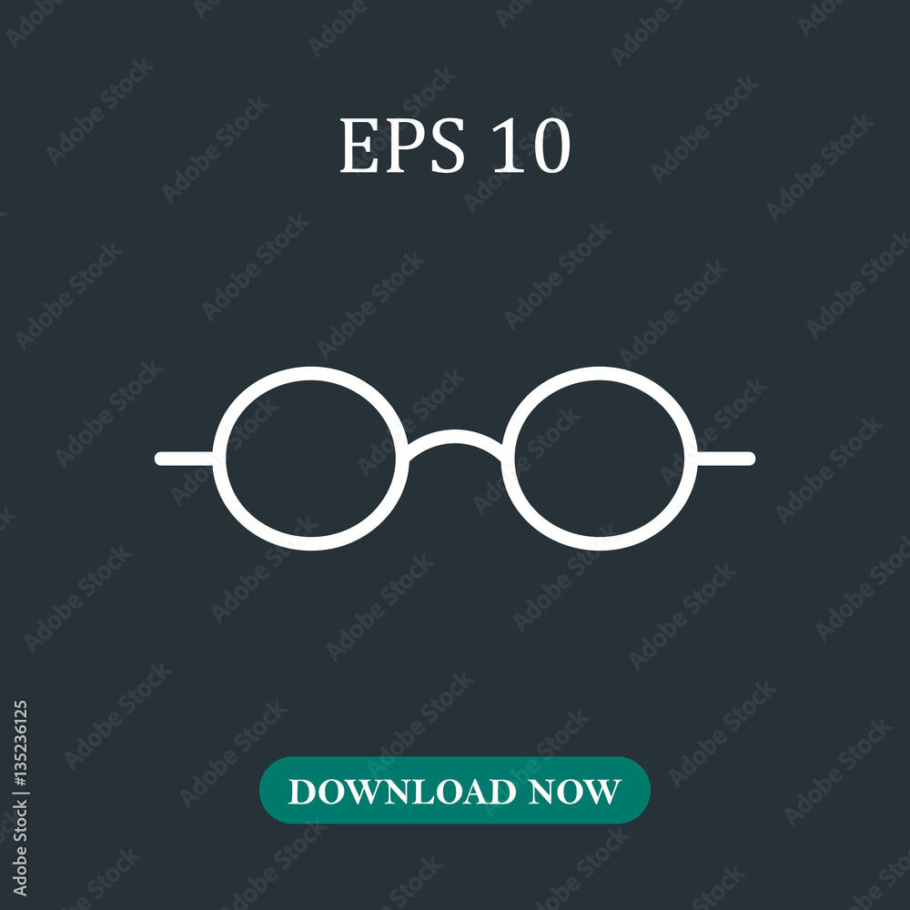 Eye glasses icon vector Eye glasses icon vector