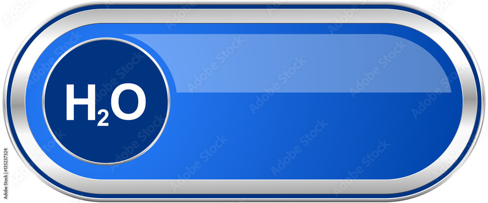 Water long blue web and mobile apps banner isolated on white background. Water long blue web and mobile apps banner isolated on white background.