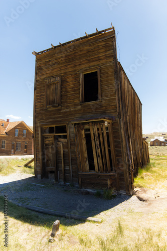 Old West era building in the high desert of California's eastern sierra nevada