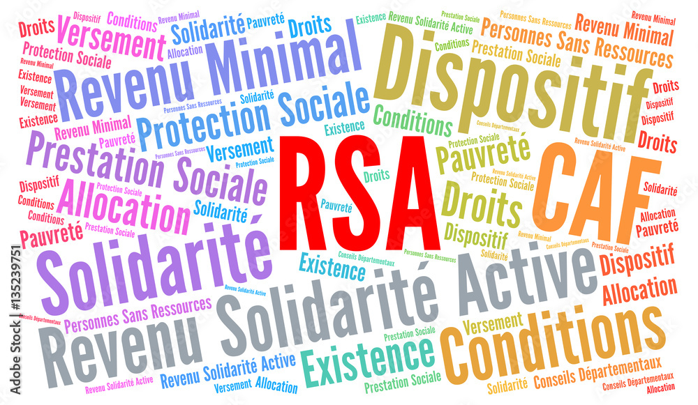 RSA, revenu solidarité active nuage de mots RSA, revenu solidarité active nuage de mots
