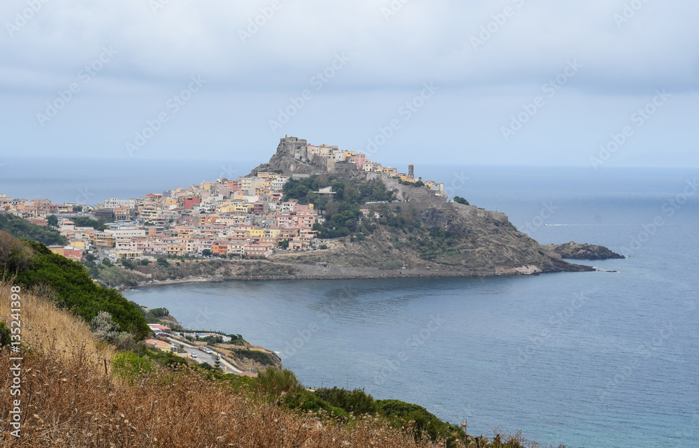 View of Castelsardo in Sardinia 