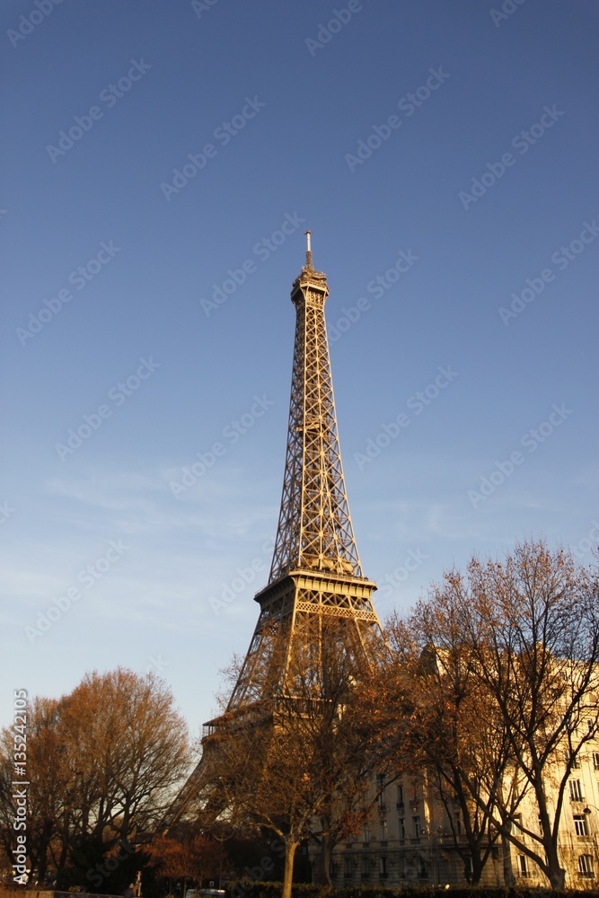 Tour Eiffel en hiver à Paris