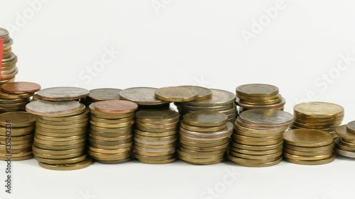 Mexico flag waving with stack of money coins