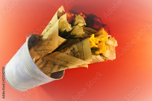 Stylish bouquets of roses